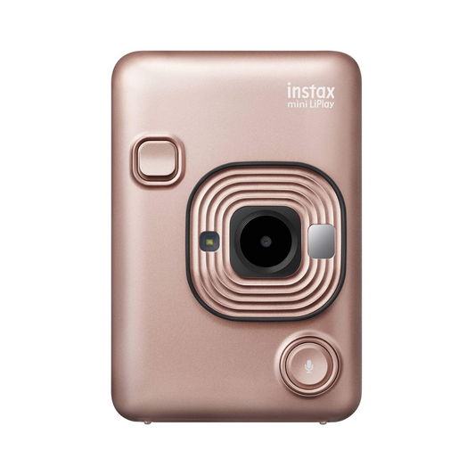 Fujifilm Instax Mini LiPlay Blush Gold Instant Camera – Compact Hybrid Camera