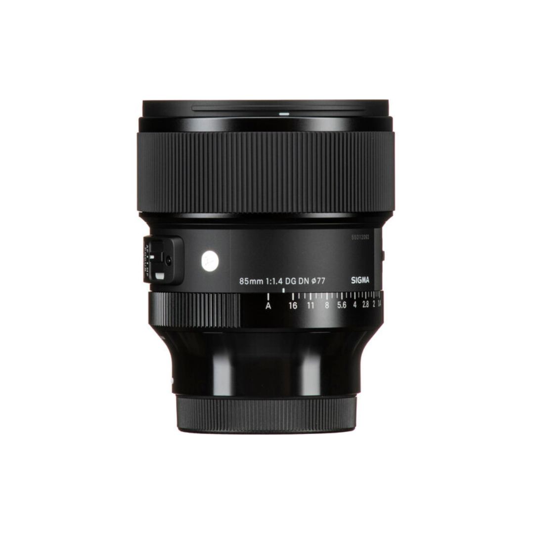 Sigma 85mm f/1.4 DG DN Art Lens for Sony E Mount available for rent at Camera Club, ideal for portraits, weddings, events, and professional photography.