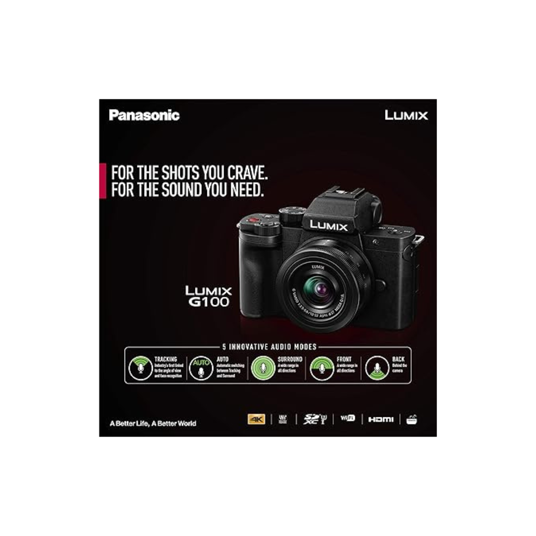 UNBOXED | Panasonic Lumix G100 4K Mirrorless Vlogging Camera (Black)