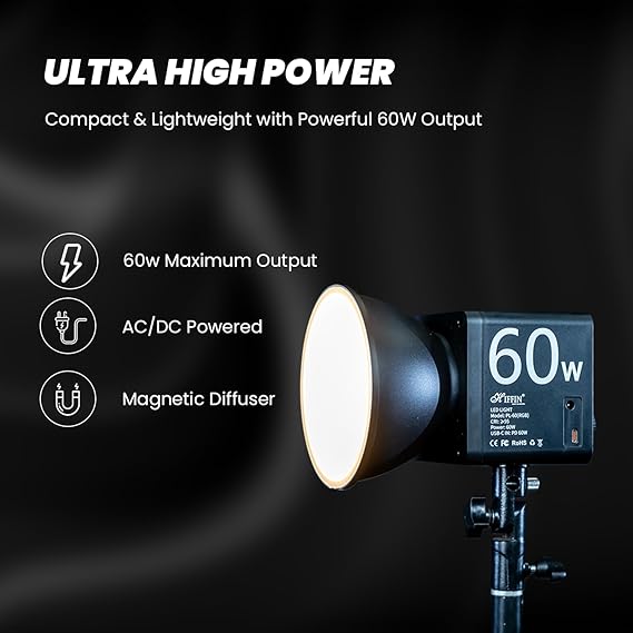 USED I HIFFIN PL-60 Portable RGB Video Light