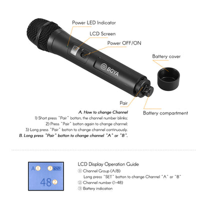 BOYA BY-WHM8 PRO WIRELESS HANDHELD MIC