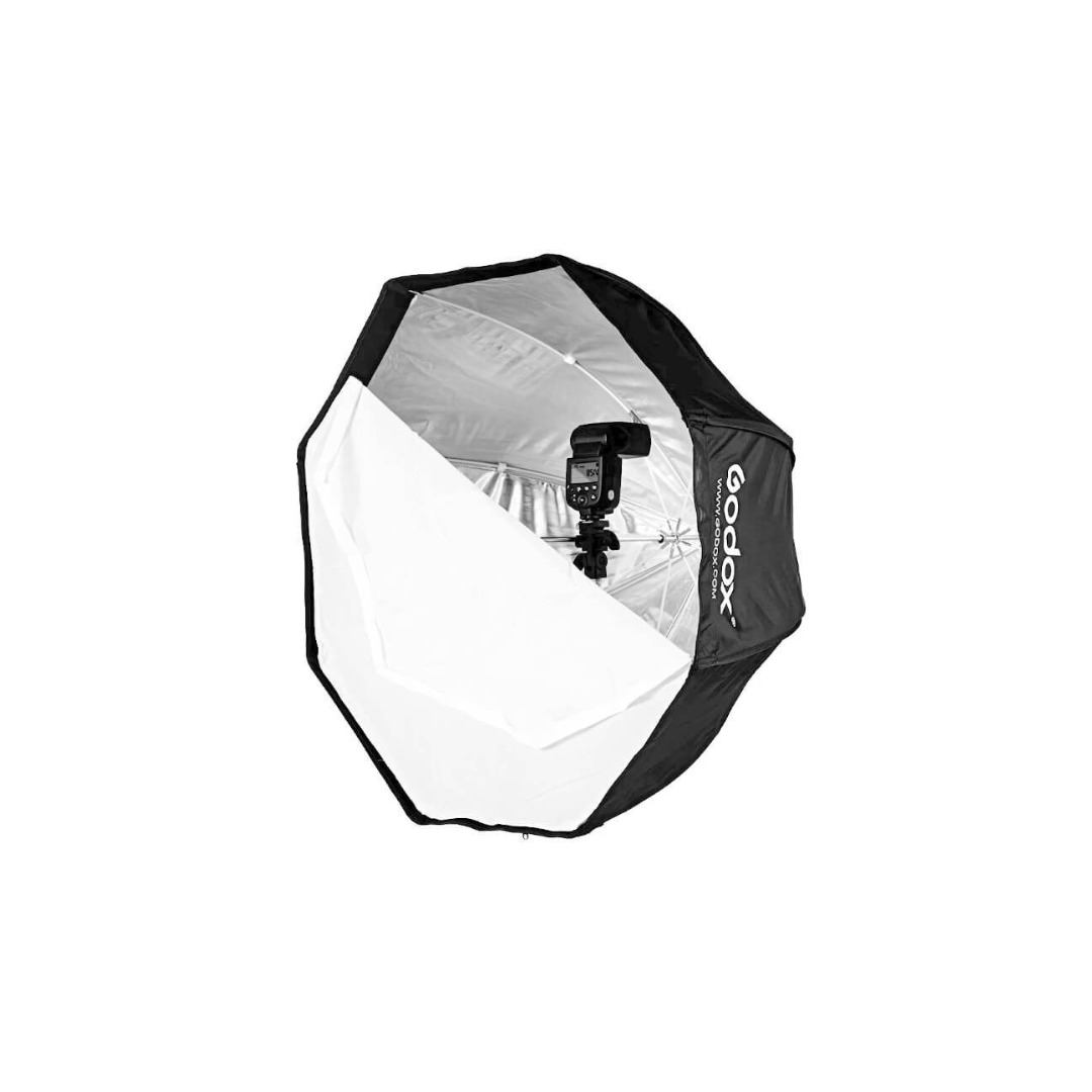 Unboxed Godox SB-UBW120 parabolic softbox for studio photography lighting setup