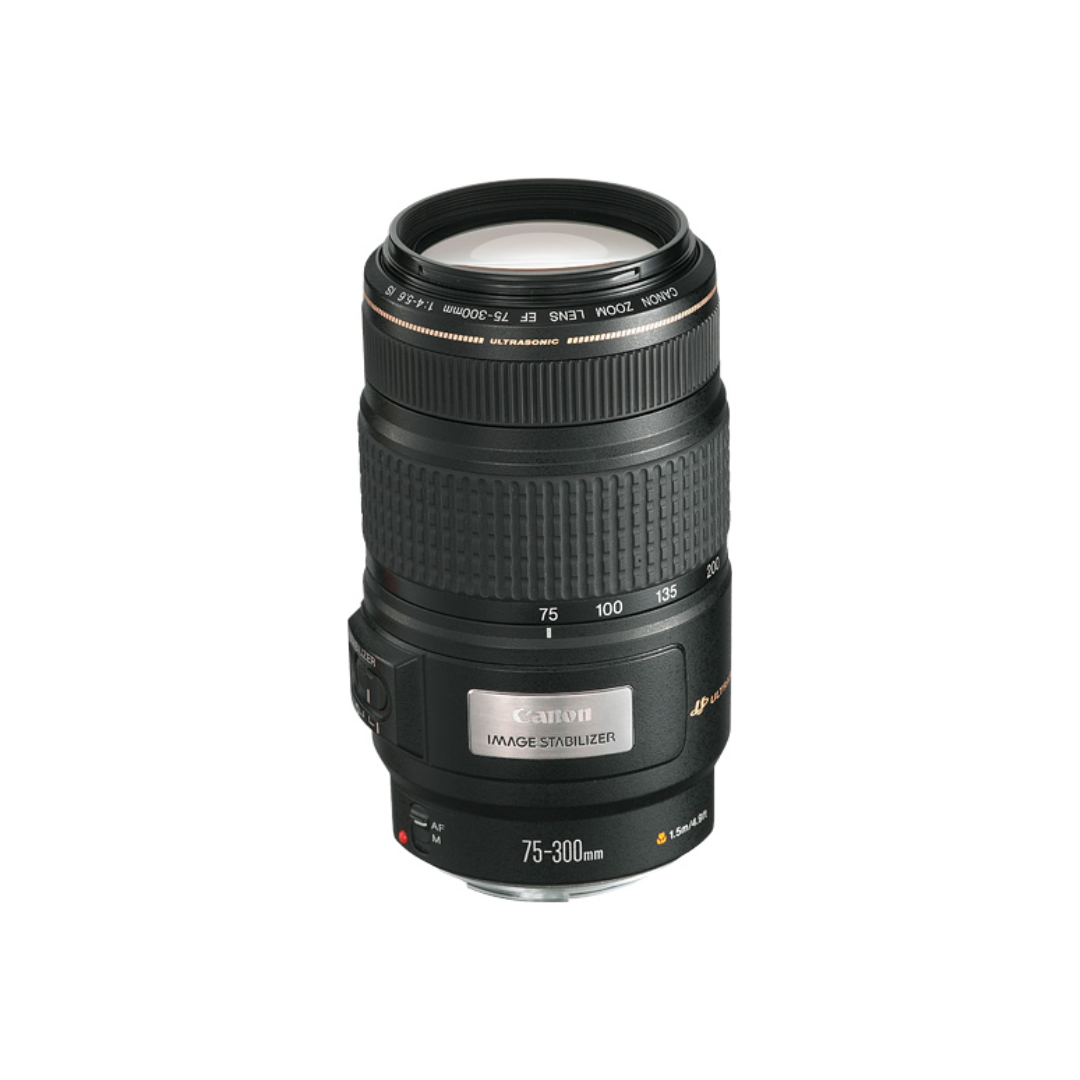 Used Canon EF 75-300mm f/4-5.6 IS USM telephoto zoom lens available at Camera Club India.