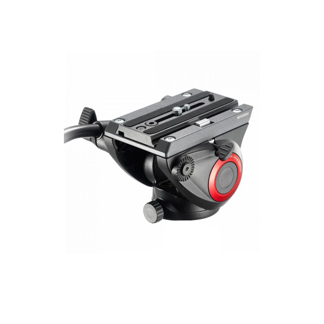 Unboxed Manfrotto MVH500AH Fluid Video Head with Flat Base for smooth video panning and professional camera support