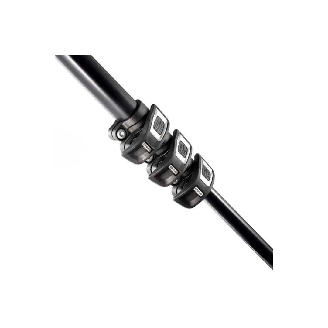 Unboxed Manfrotto MT190XPRO4 190XPRO Aluminium 4-Section Camera Tripod with professional aluminum construction and versatile shooting support.