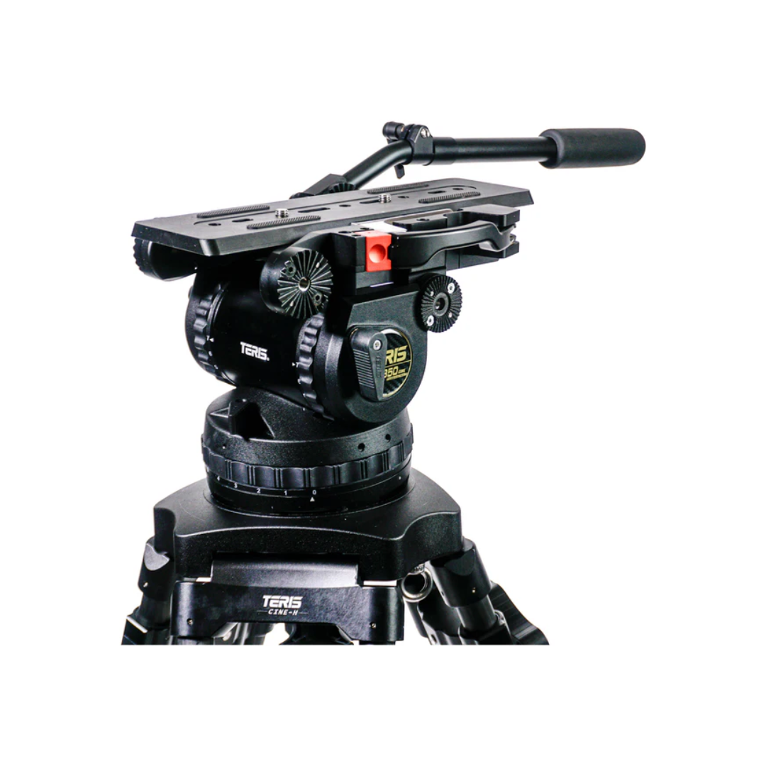 TS350CF carbon fiber fluid head tripod kit with professional video shooting support and stable lightweight design available at Camera Club