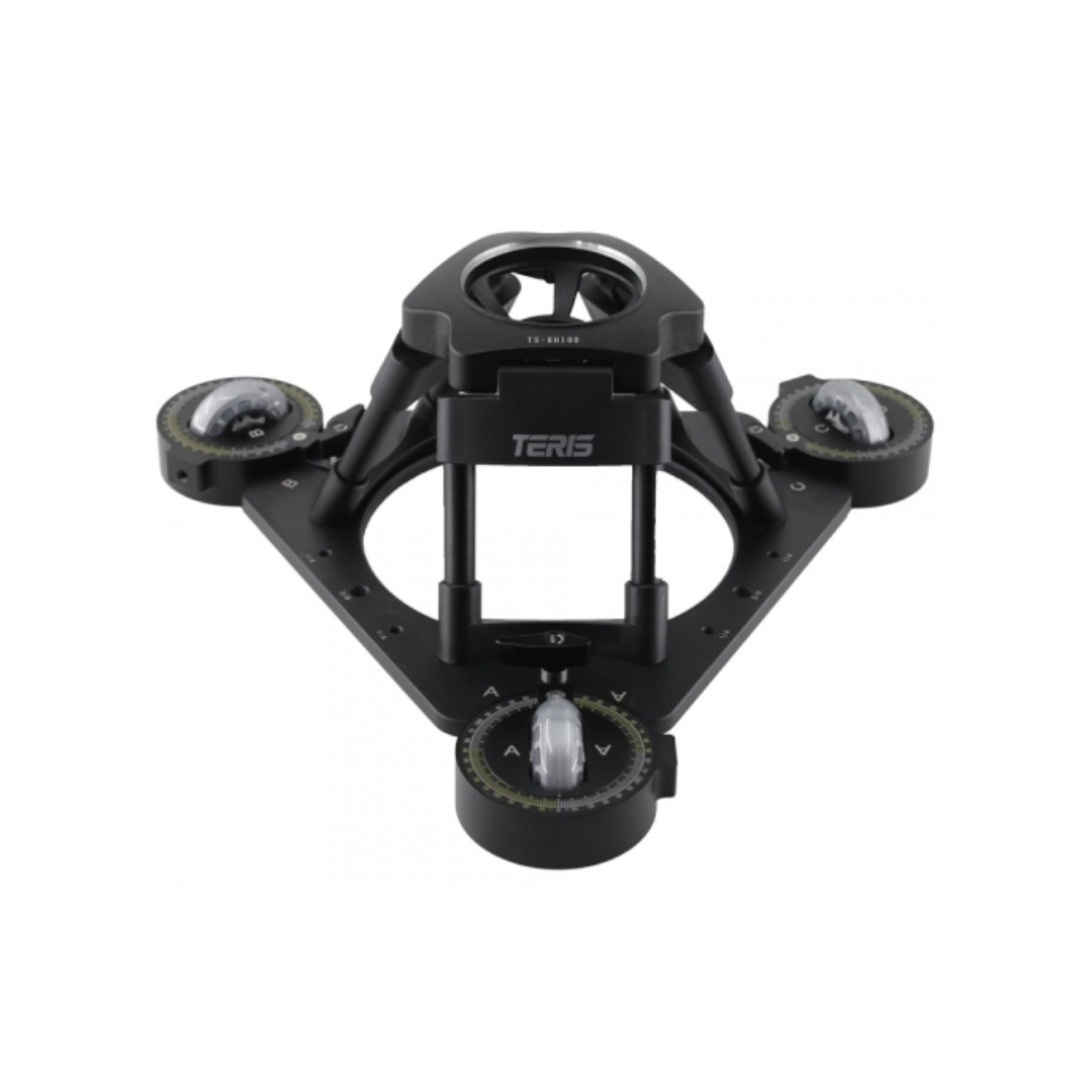 TS-RH100 Hi-Hat Rolling Tripod with wheels for smooth camera movement and stable low-angle video shooting
