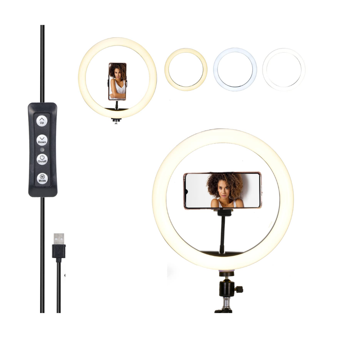 PHOTRON 12 INCH RING LIGHT WITH MOBILE HOLDER PH12RL – Camera Club