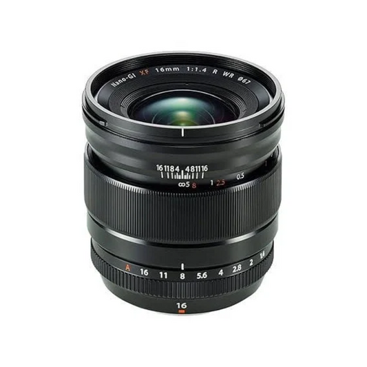 FUJIFILM XF 16mm f/1.4 R WR wide-angle prime lens for X-Mount cameras