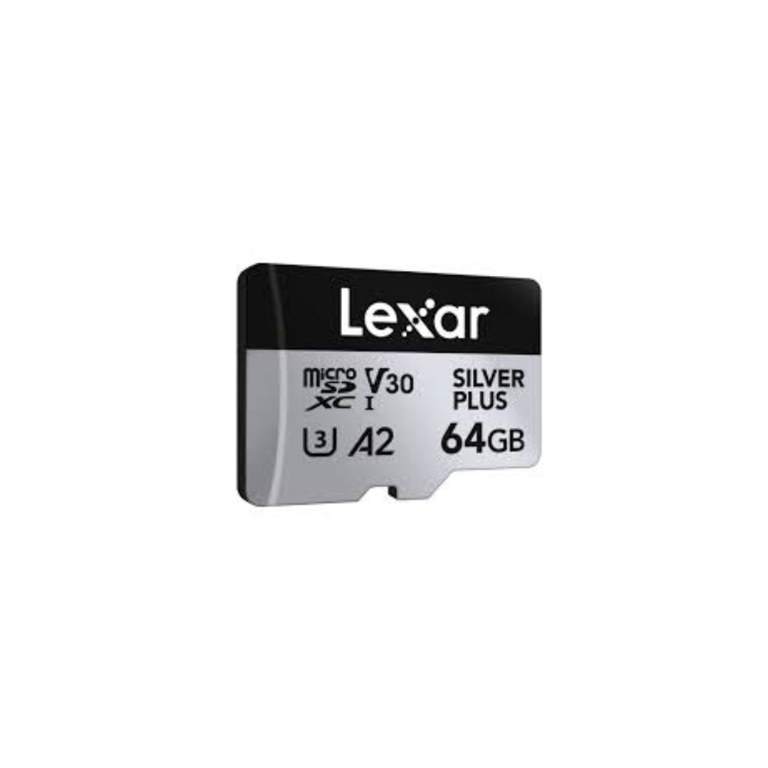 LEXAR 64GB SILVER PLUS MICROSDXC V