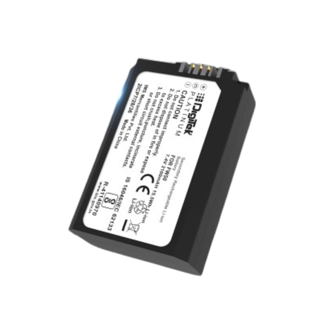 Digitek FW-50C USB rechargeable camera battery for DSLR and mirrorless cameras