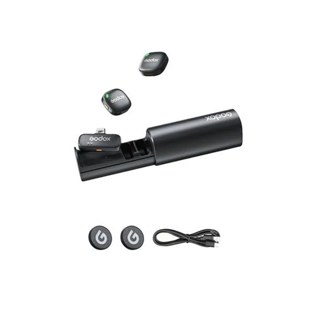 GODOX C01 Kit 2 Wireless Microphone with Receiver and Lavalier Mic