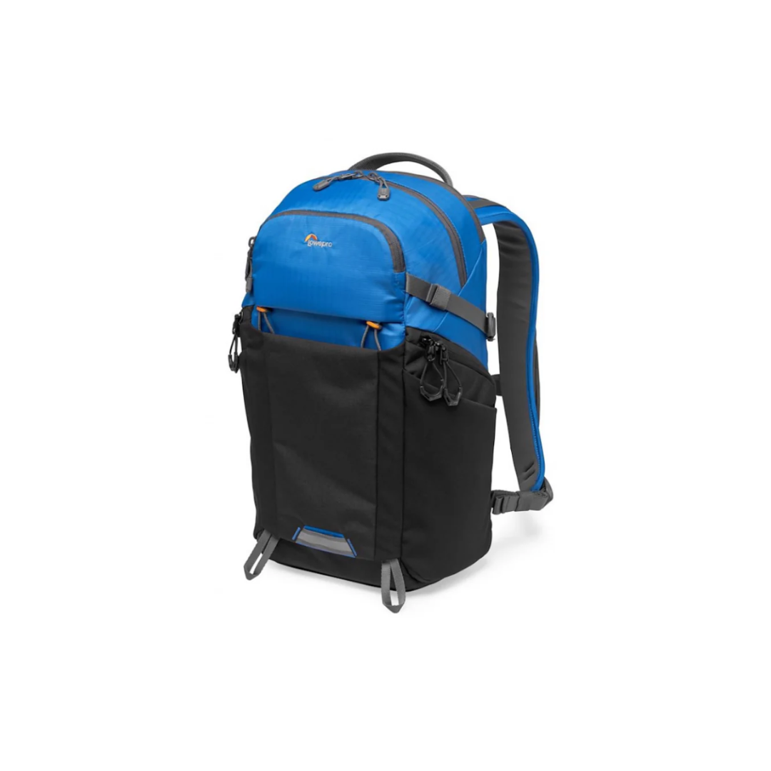 Lowepro Photo Active BP 200 AW camera backpack in blue and black for DSLR and mirrorless gear