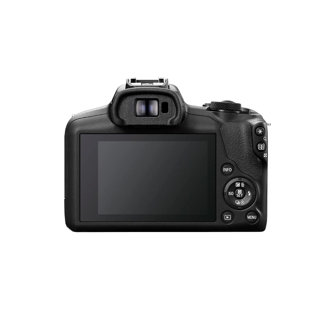 UNBOXED Canon EOS R100 24.1MP APS-C mirrorless camera with RF-S 18-45mm f/4.5-6.3 IS STM lens in black