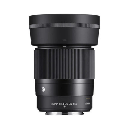 Used Sigma 30mm f/1.4 DC DN Contemporary lens mounted on Fujifilm X camera