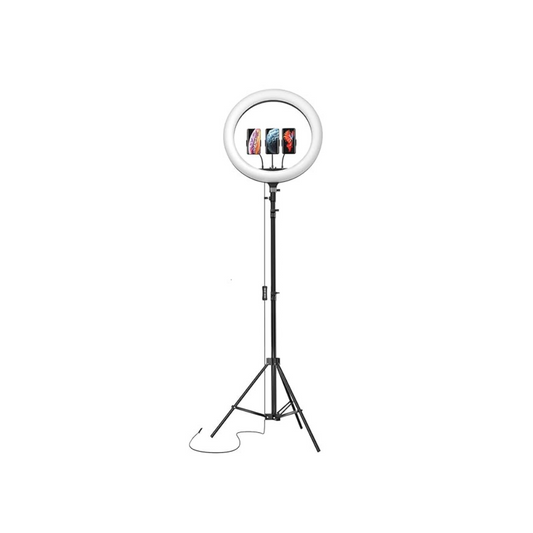 UNBOXED |  Amazon Basics LED Ring Light (14-inch) with Tripod Stand & Mini Tripod, and Dual Temperature Modes