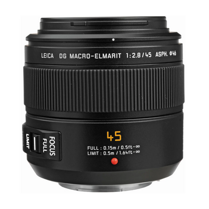 USED | Panasonic Leica DG Macro-Elmarit 45mm f/2.8 ASPH. MEGA O.I.S. Lens