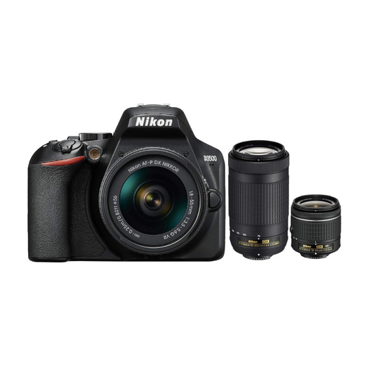 USED | NIKON D3500 DSLR WITH DUAL 18-55MM + 70-300MM LENS KIT