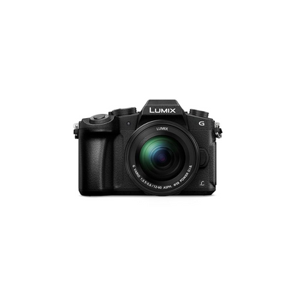 Panasonic DMC-G85M mirrorless camera with 12-60mm lens front view