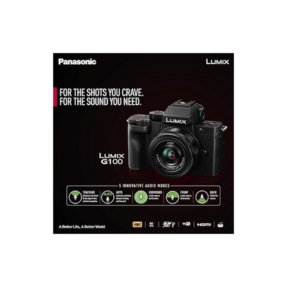 UNBOXED | Panasonic Lumix G100 4K Mirrorless Vlogging Camera (Black)