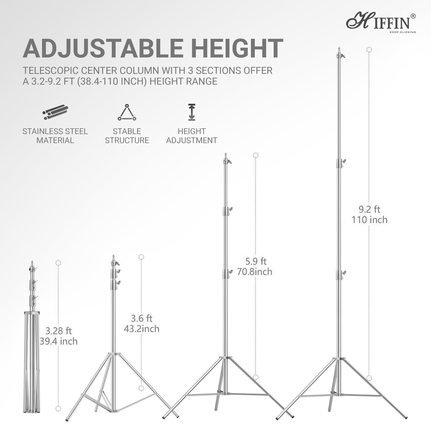 HIFFIN 9.2FT STAINLESS STEEL