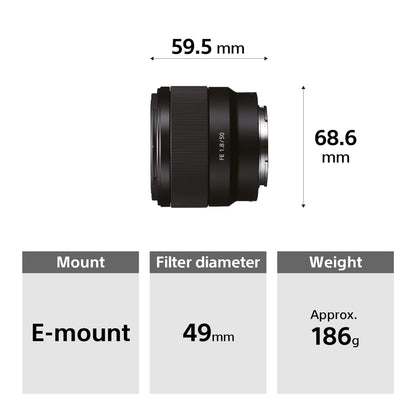 USED | Sony E Mount EF-50mm F1.8 Full-Frame Lens