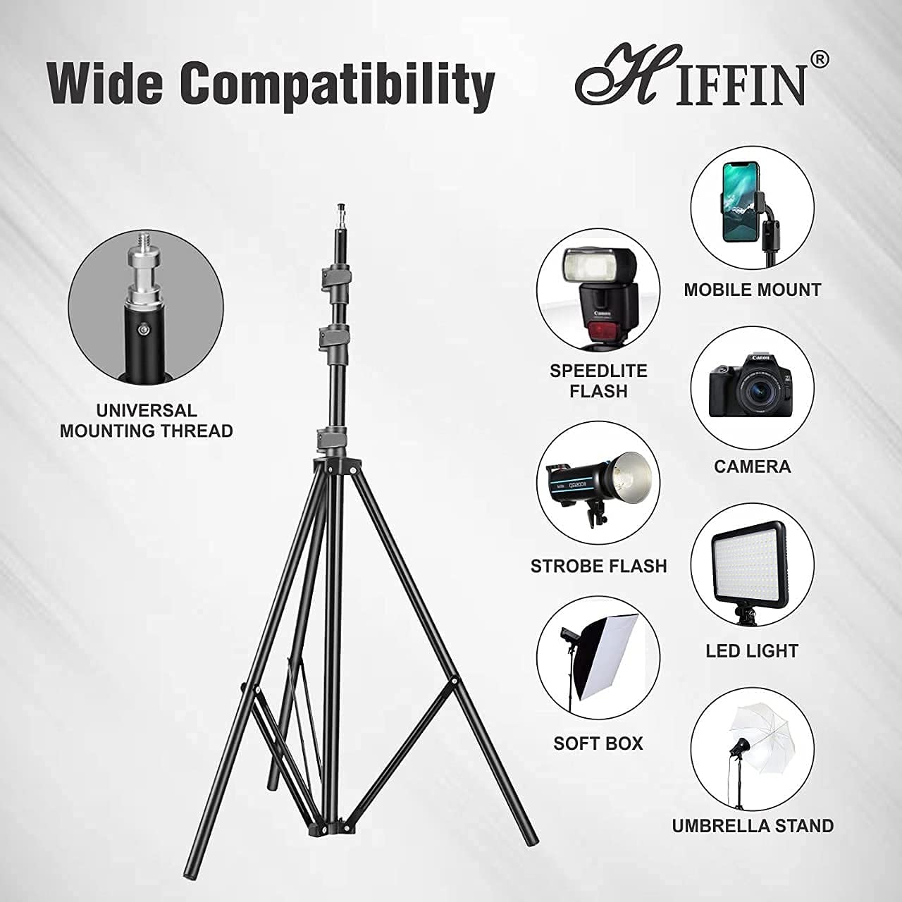 HIFFIN 7FT LIGHT STAND