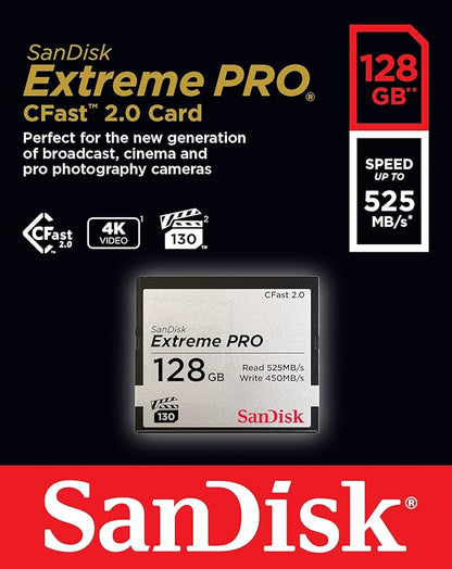 SANDISK EXTREME PRO C FAST 2.0 CARD 128GB SPEED UP