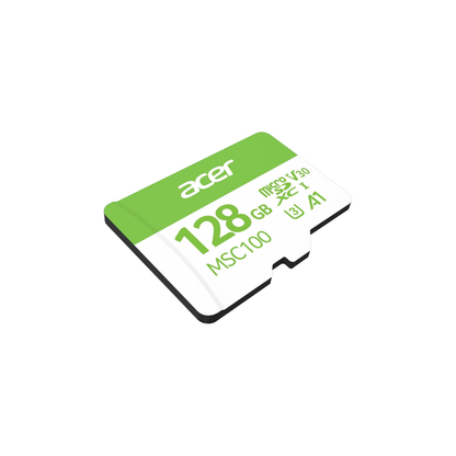 Acer MSC100 UHS-I V30 microSDXC Memory Card for 4K video recording and high-speed data transfer