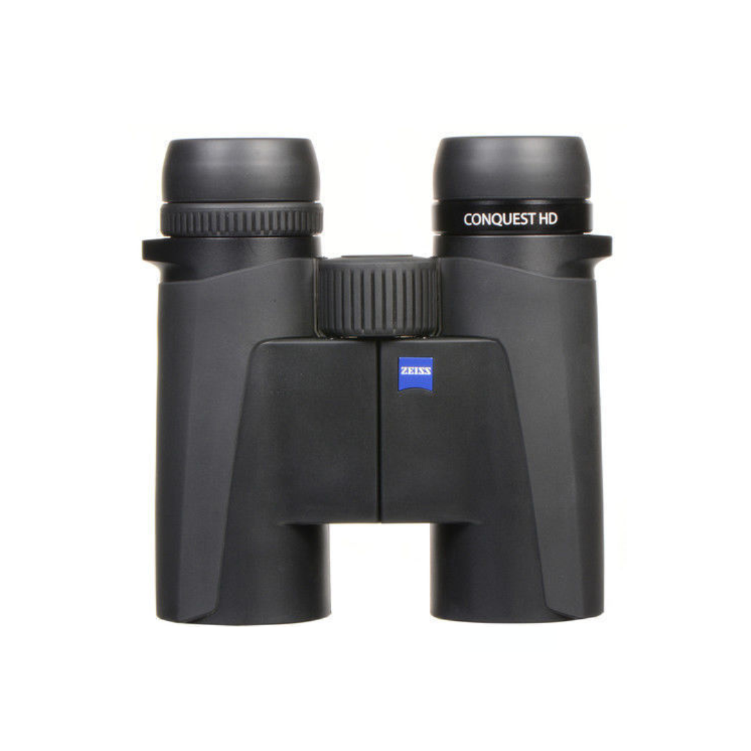 Unboxed ZEISS Conquest HD 8x32 binoculars with HD optics, compact design, and bright, sharp viewing for birdwatching, wildlife observation, travel, and outdoor adventures.