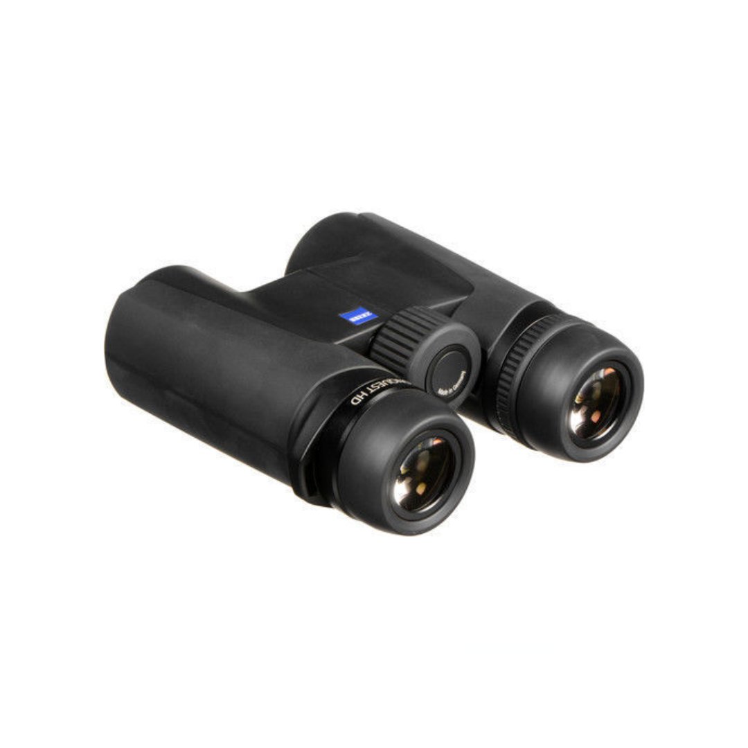 Unboxed ZEISS Conquest HD 8x32 binoculars with HD optics, compact design, and bright, sharp viewing for birdwatching, wildlife observation, travel, and outdoor adventures.
