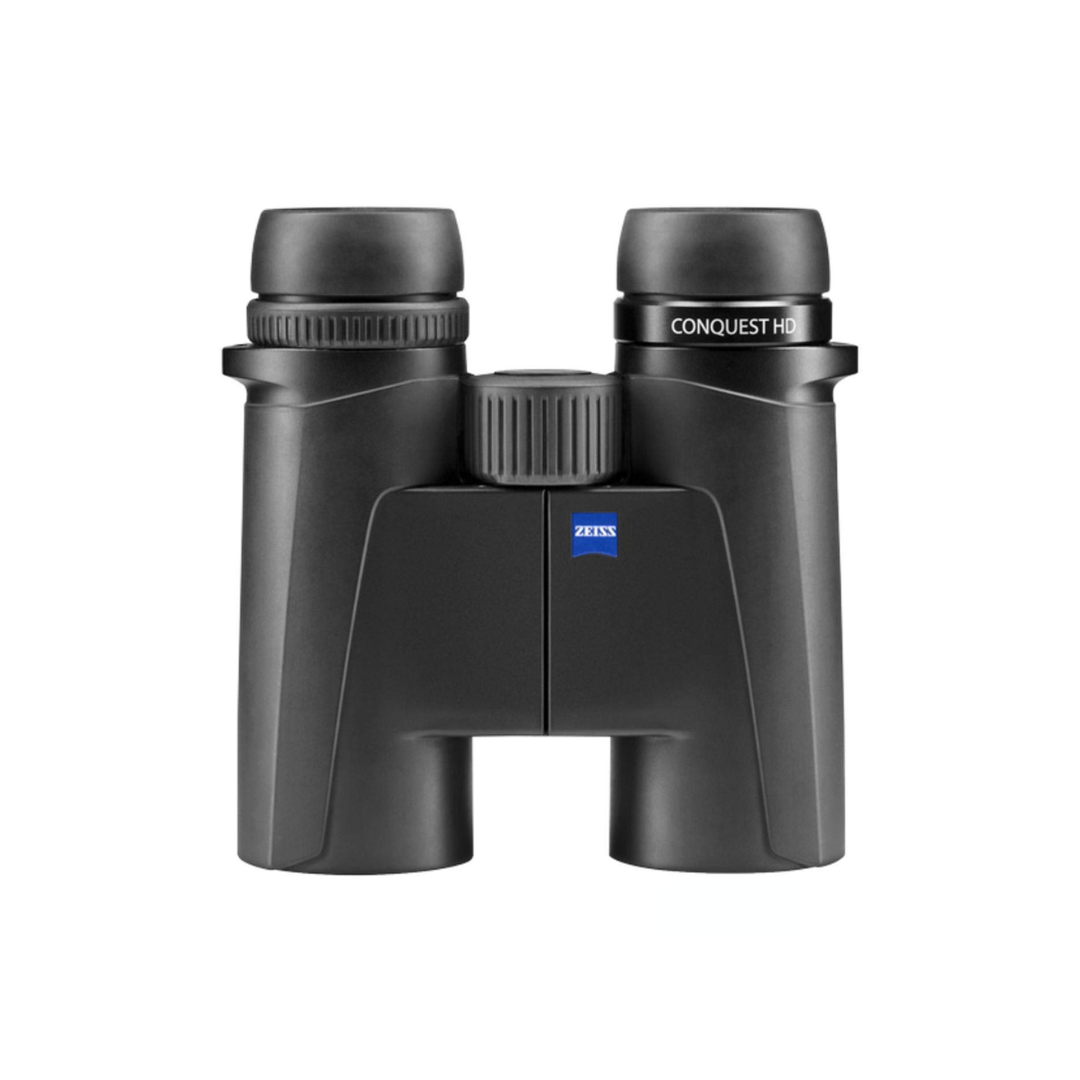 Unboxed ZEISS Conquest HD 8x32 binoculars with HD optics, compact design, and bright, sharp viewing for birdwatching, wildlife observation, travel, and outdoor adventures.