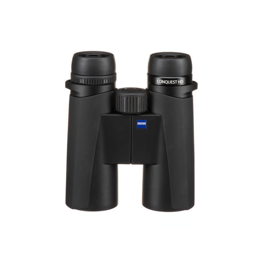 Unboxed ZEISS Conquest HD 8x42 binoculars with premium HD optics for birdwatching, wildlife observation, hunting, travel, and outdoor adventures, available at Camera Club.