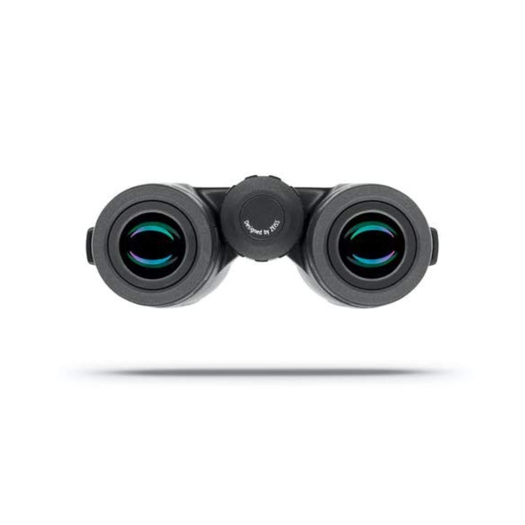 Unboxed Zeiss Terra ED 8x42 binoculars in black for birdwatching, wildlife observation, travel, and outdoor adventures. Available at Camera Club.