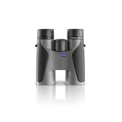 Unboxed ZEISS Terra ED 8x42 black-grey binoculars (524203-9907-000) with premium ED glass for sharp, bright viewing. Available at Camera Club.