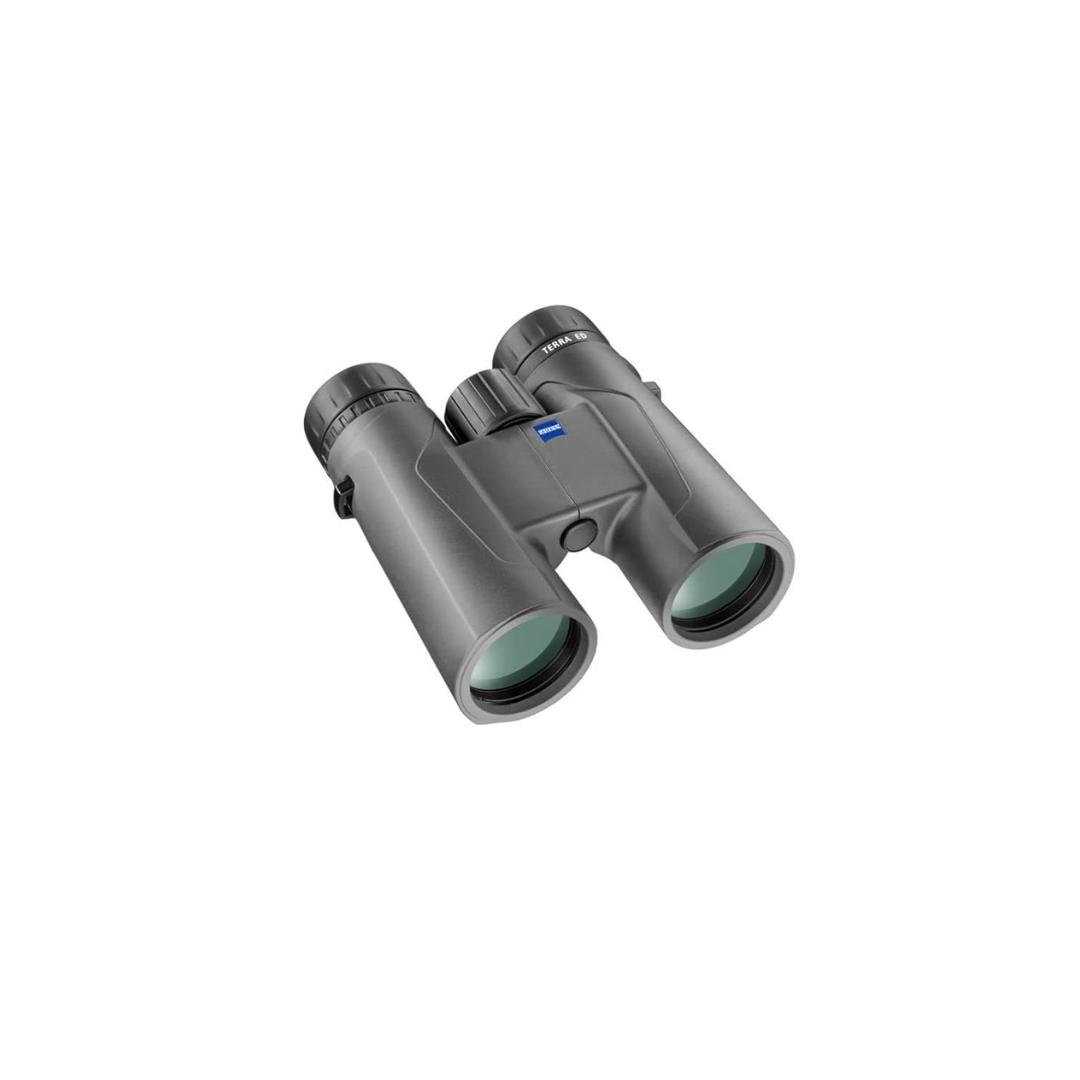 Demo ZEISS Terra ED 8x42 Binoculars in Black/Grey with ED glass for bright, sharp viewing. Available at Camera Club.