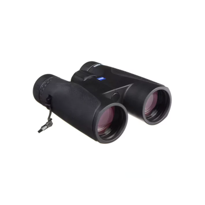 Demo ZEISS Terra ED 8x42 binoculars in Black/Orange with 8x magnification and 42mm objective lenses. Available at Camera Club for birdwatching, wildlife, travel, and outdoor observation.