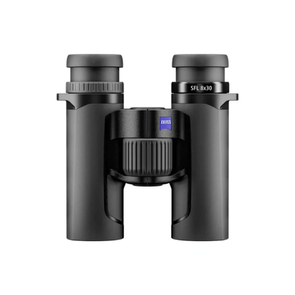 Demo ZEISS SFL 8x30 Binoculars featuring lightweight design, premium optics, and 8x magnification for birdwatching, wildlife observation, travel, and outdoor adventures.
