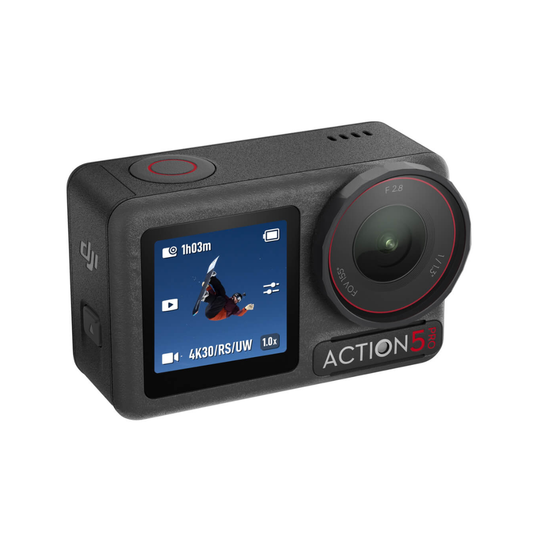 DJI Osmo Action 5 Pro Adventure Combo camera with accessories
