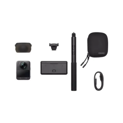 DJI OSMO 360 Adventure Camera capturing 360-degree action shots