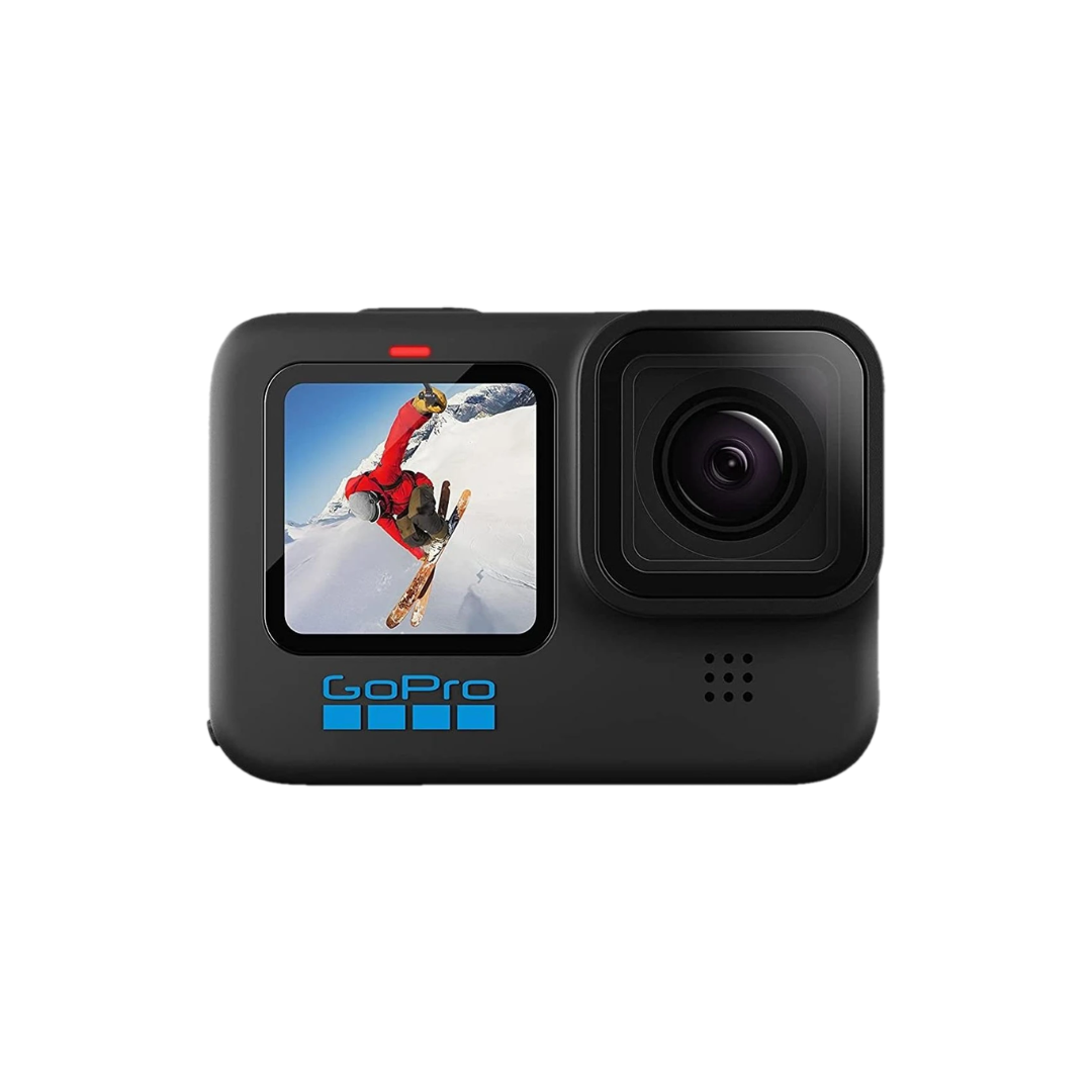 Unboxed GoPro HERO10 Black 5.3K action camera with dual screens and HyperSmooth 4.0 stabilization.