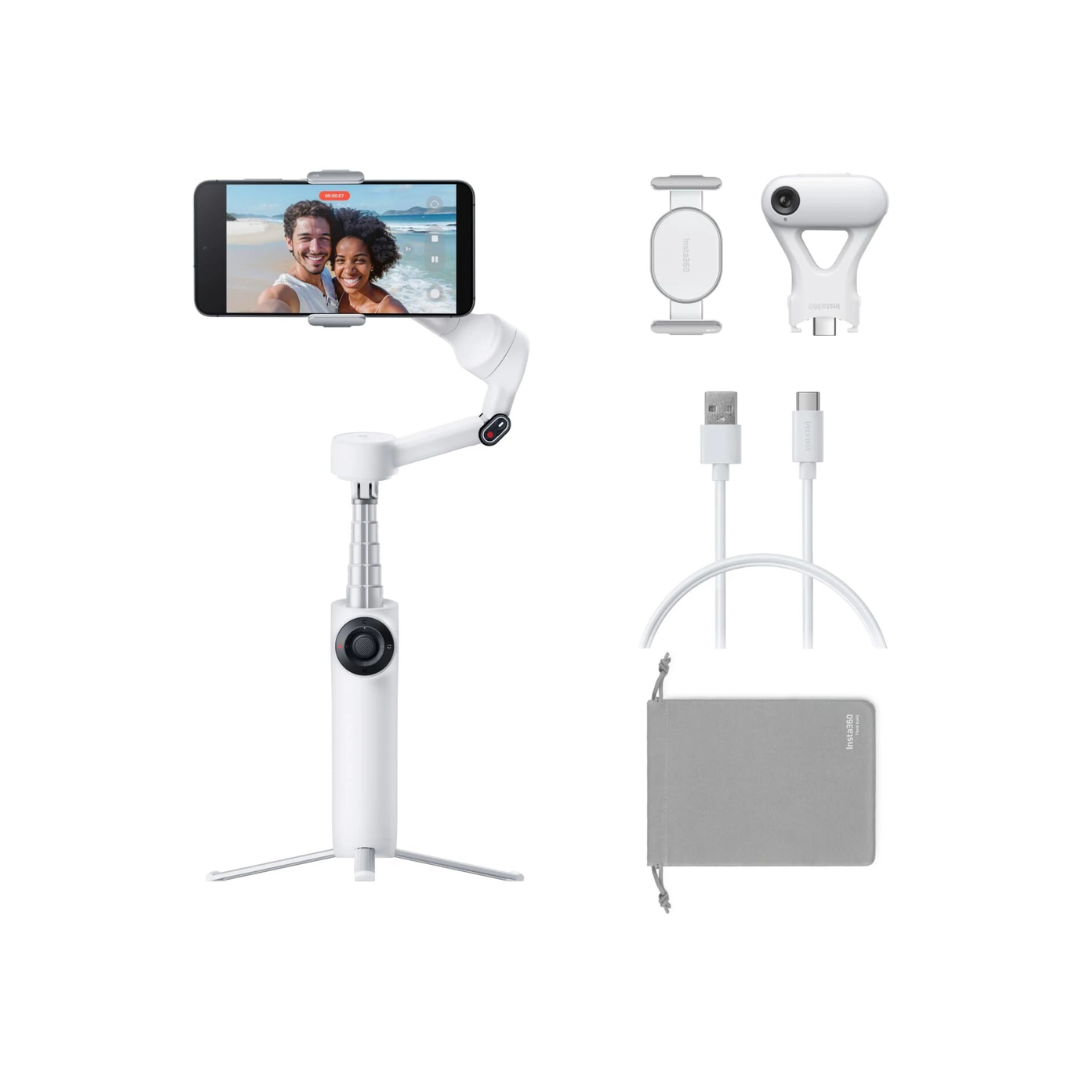 UNBOXED Insta360 Flow 2 AI Tracker Bundle 3-Axis Smartphone Gimbal