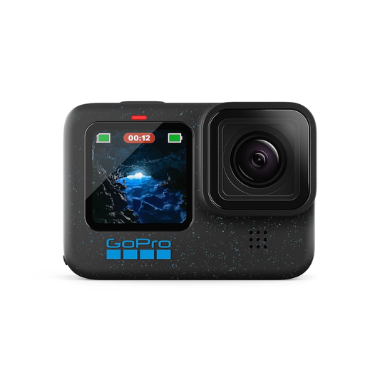 GoPro HERO12 Black sports and action camera bundle with two Enduro batteries for adventure photography and video recording.