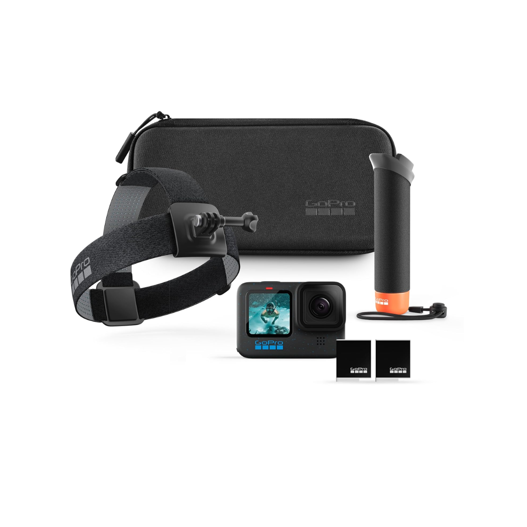 GoPro HERO12 Black sports and action camera bundle with two Enduro batteries for adventure photography and video recording.
