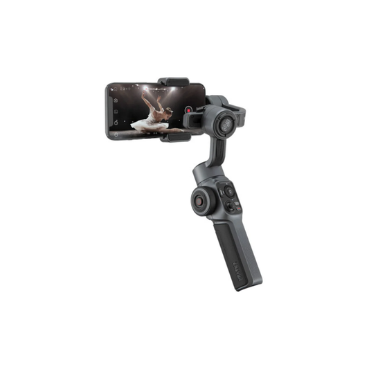 UNBOXED Zhiyun Smooth-5 smartphone gimbal stabilizer for mobile filmmaking and smooth video recording at Camera Club.