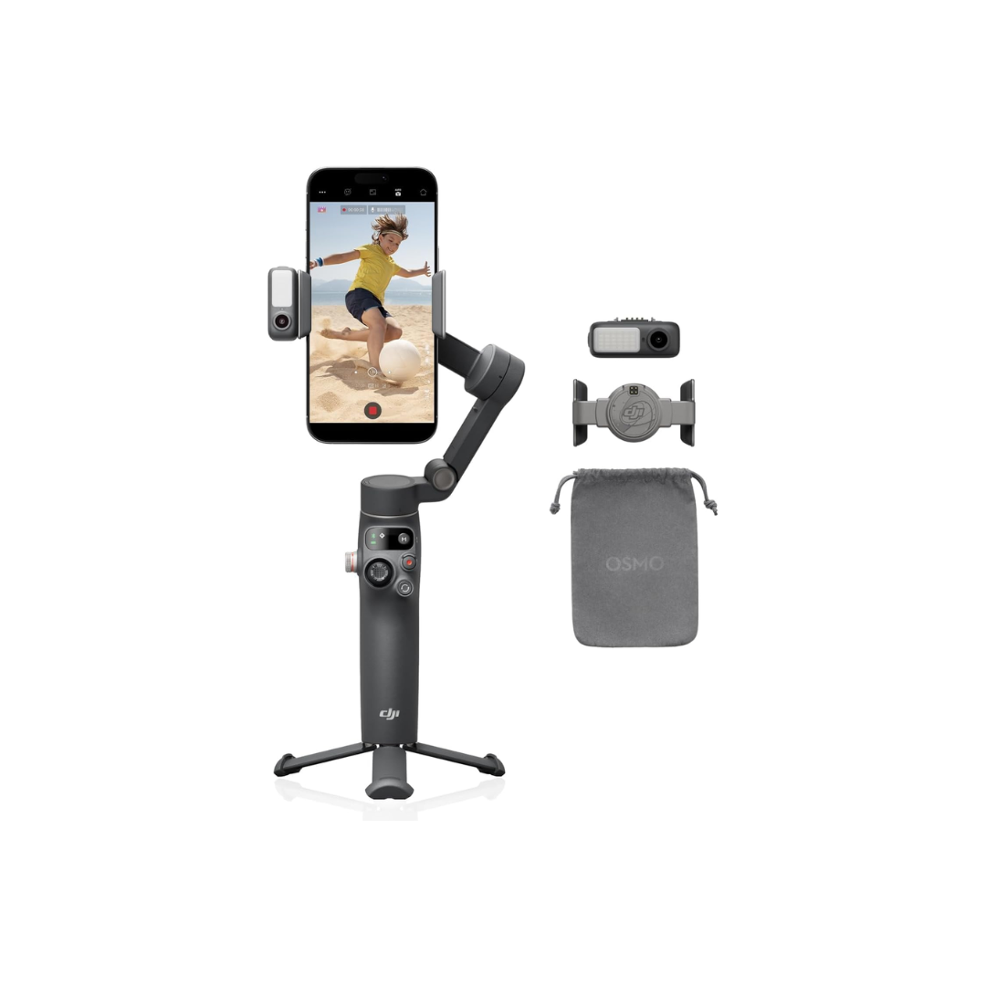DJI Osmo Mobile 8P Standard Combo smartphone gimbal stabilizer for mobile video shooting available at Camera Club