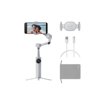 Insta360 Flow 2 Standard AI-powered smartphone gimbal stabilizer with tripod and foldable design for smooth video shooting