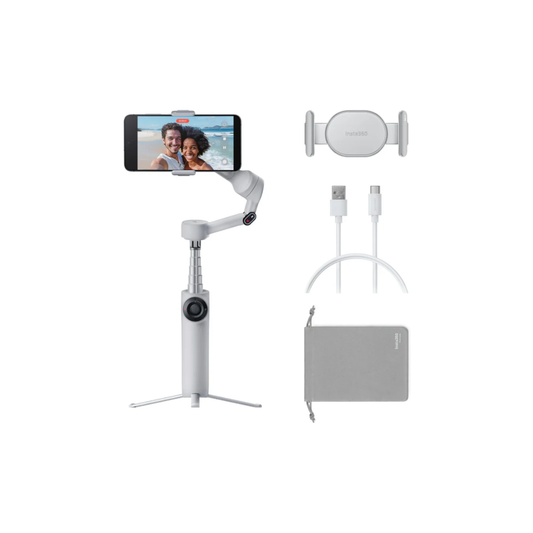 Insta360 Flow 2 Standard AI-powered smartphone gimbal stabilizer with tripod and foldable design for smooth video shooting