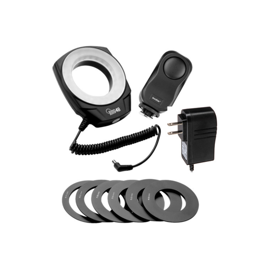 Unboxed Godox Ring48 LED continuous photography ring light for video and studio lighting available at Camera Club India.