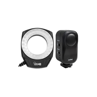 Unboxed Godox Ring48 LED continuous photography ring light for video and studio lighting available at Camera Club India.